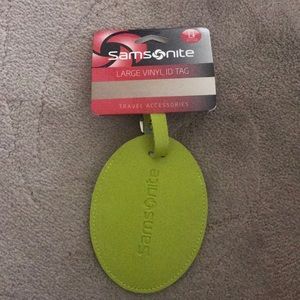 Large vinyl ID tag Samsonite
